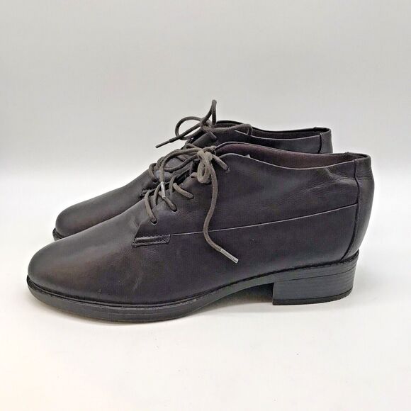 Easy Spirit Lidia Chukka Boot Women's 8.5 W Brown Leather Lace Up Oxford Boots - Picture 3 of 10